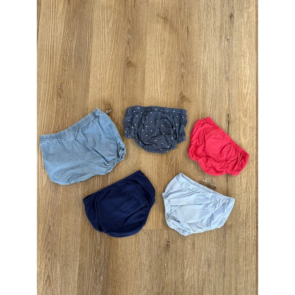 Carter's Healthtex Diaper Covers Bloomers Bundle Kids 12M Multicolor 5pc Lot